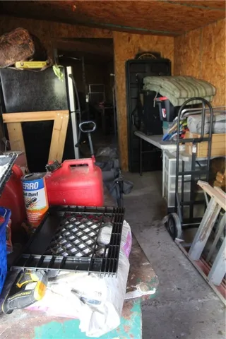 a room with gym equipment