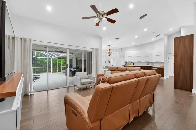 a view of livingroom with furniture and flat screen tv