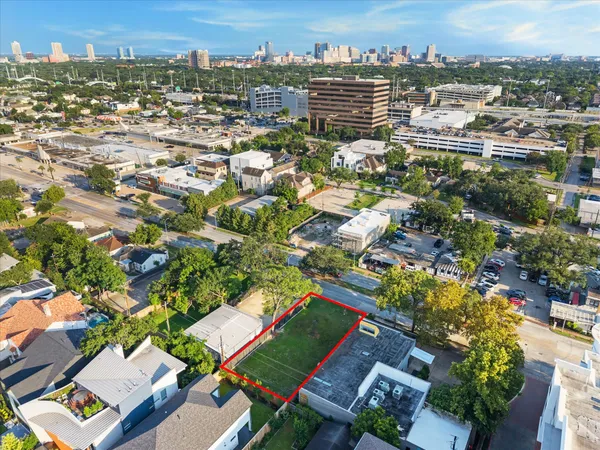 an aerial view of a city