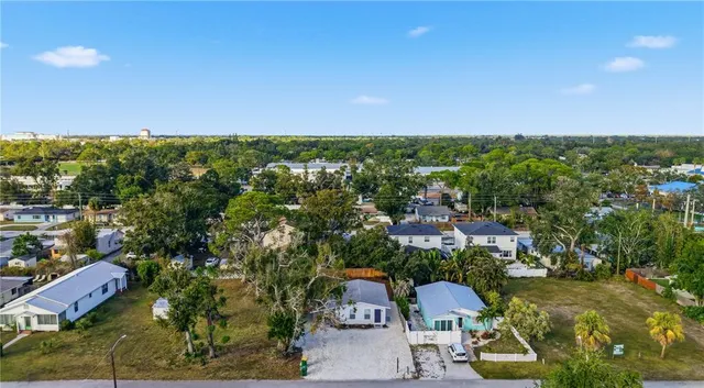 a view of a city with tall buildings