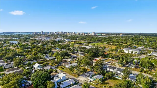 an aerial view of multiple house