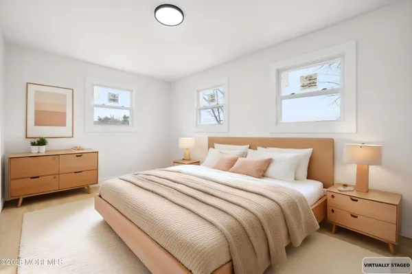 a view of an ocean and city