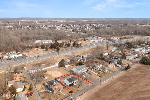 an aerial view of multiple house