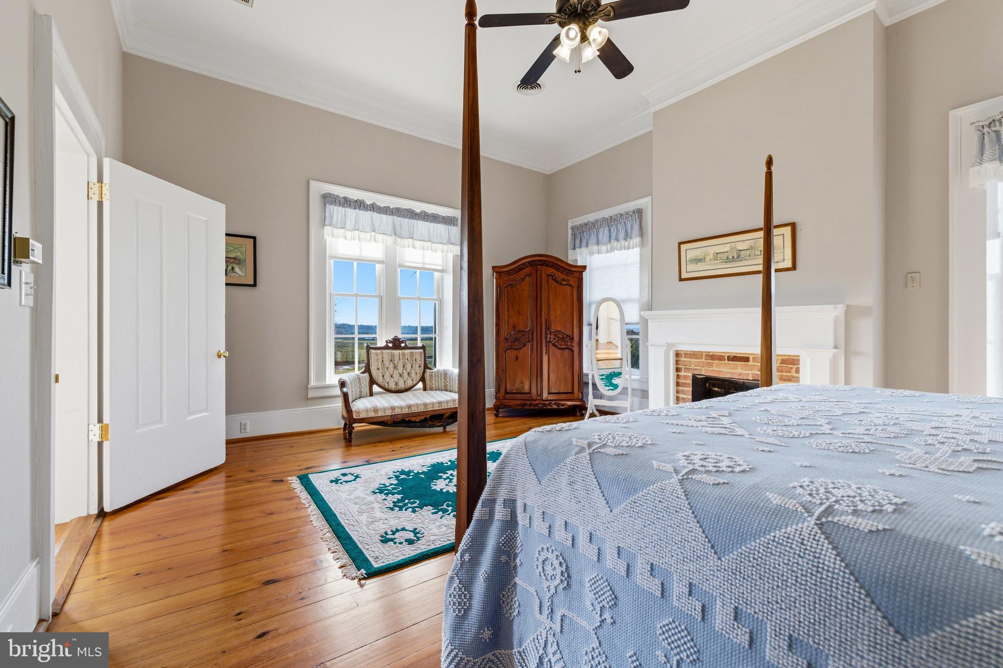 5329 Farmview Road Stanley, VA 22851 - Photo 39 of 111 a bedroom with a bed and wooden floor