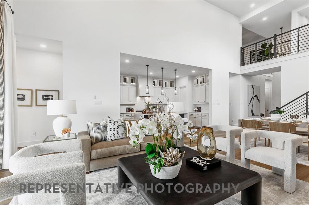 4415 Azalea Trail Oak Point, TX 75068 - Photo 9 of 38 a living room with furniture and a table