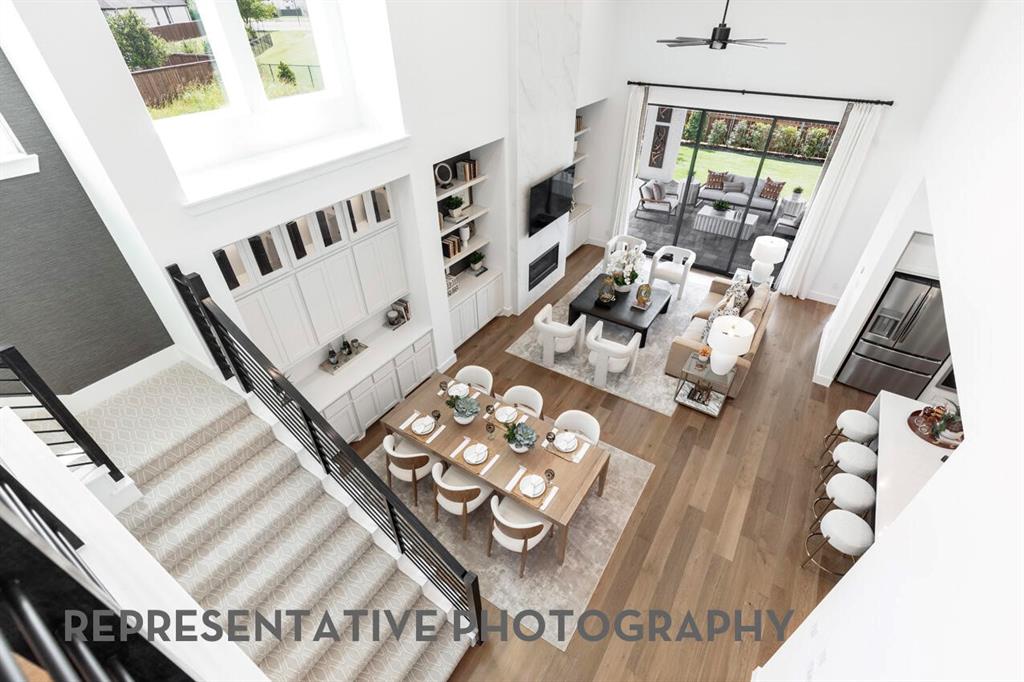 4415 Azalea Trail Oak Point, TX 75068 - Photo 10 of 38 a view of living room with furniture and wooden floor