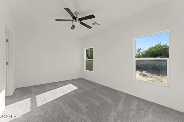an empty room with a window