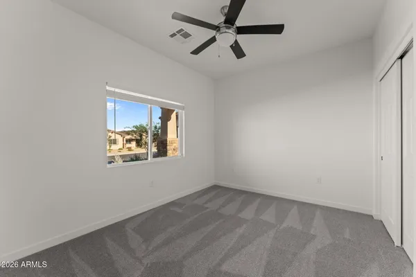an empty room with a window