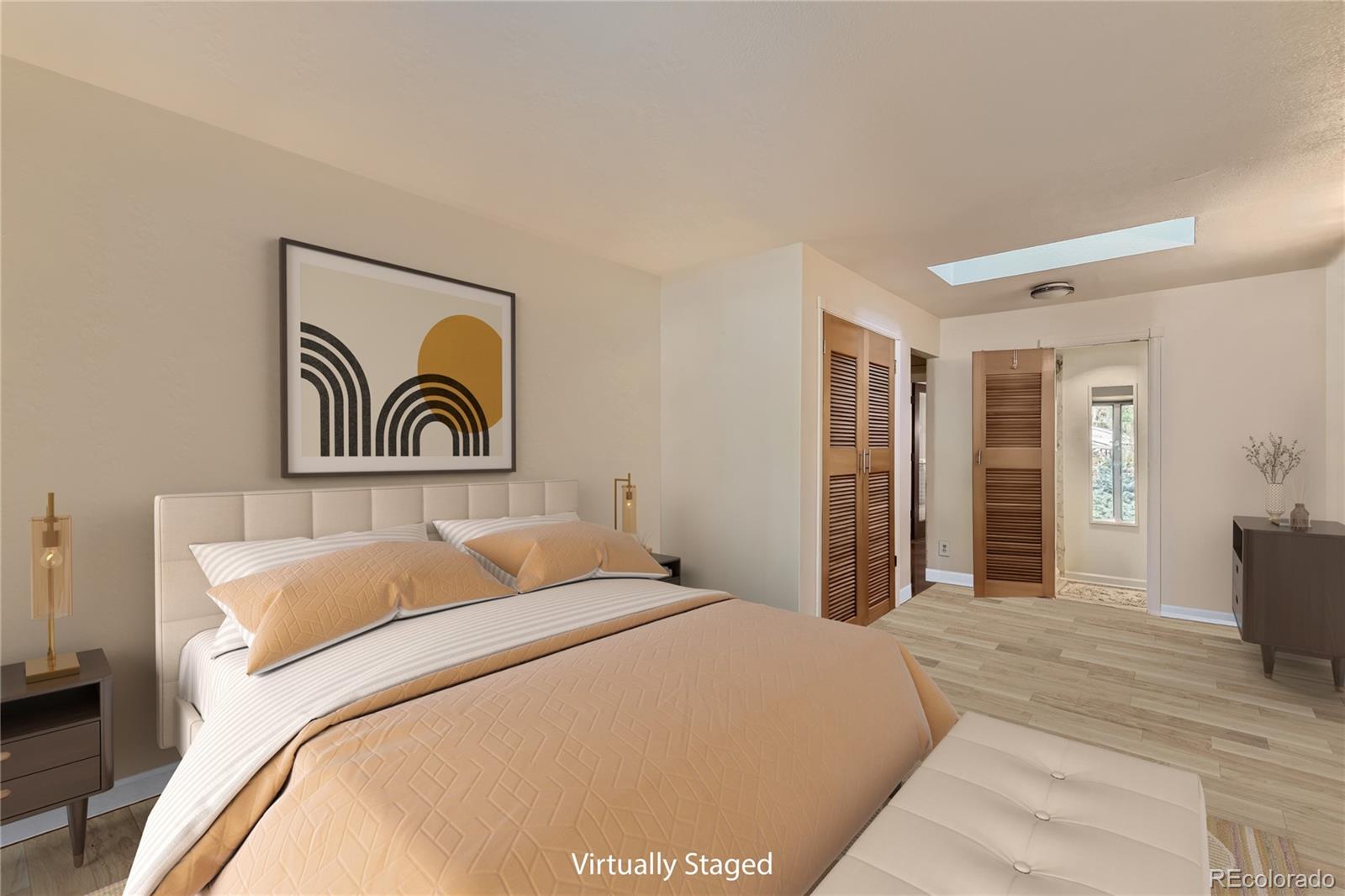 161 3rd Avenue Niwot, CO 80544 - Photo 18 of 41 a bedroom with a large bed and a couch