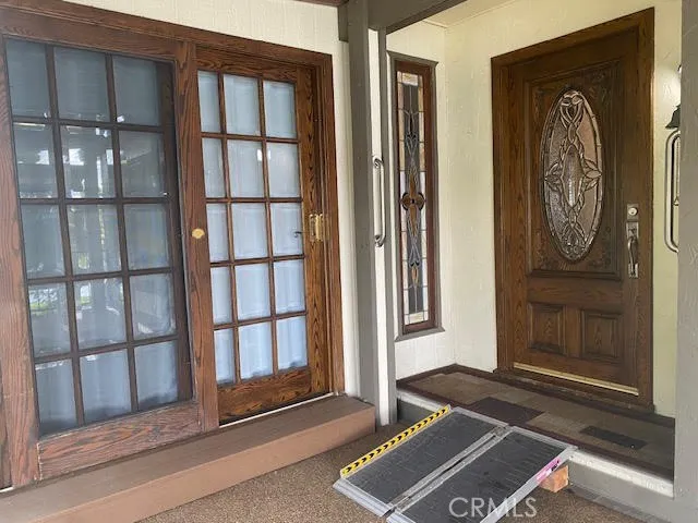 a view of front door