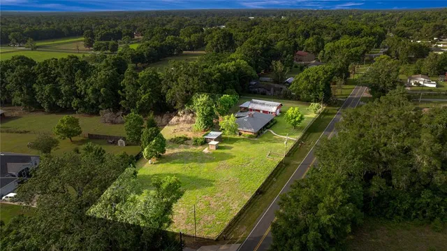 a view of a lake from a yard