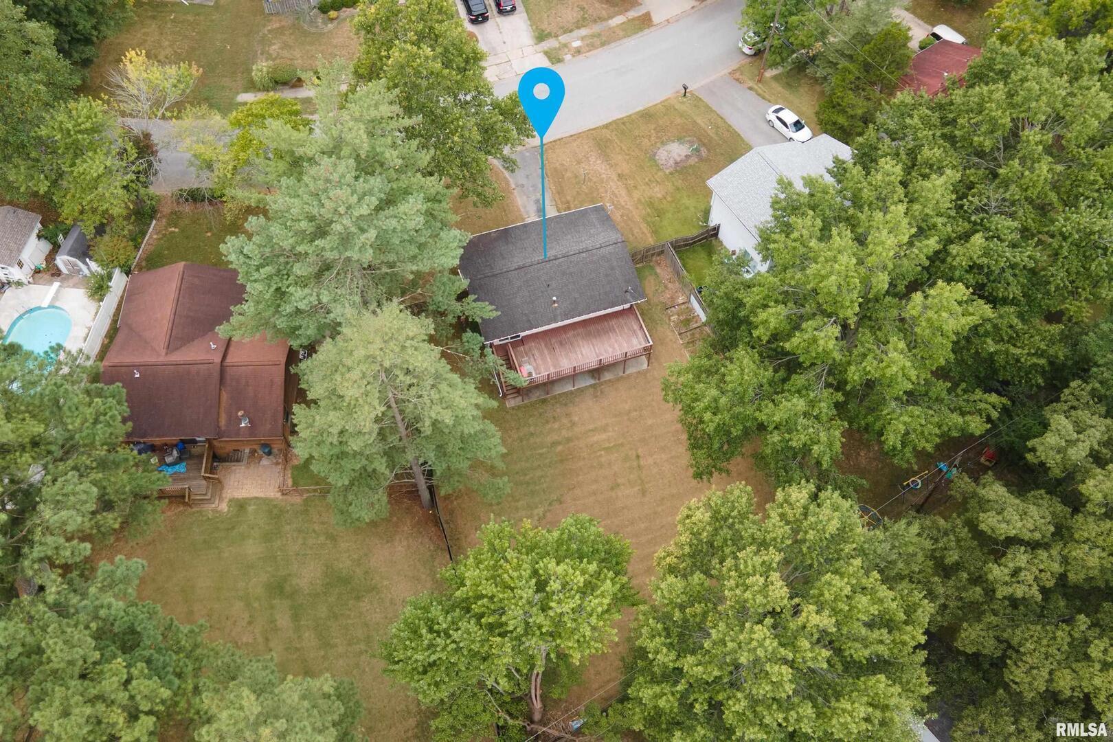 309 South Plover Drive Carbondale, IL 62901 - Photo 27 of 29 an aerial view of residential house with outdoor space and trees all around