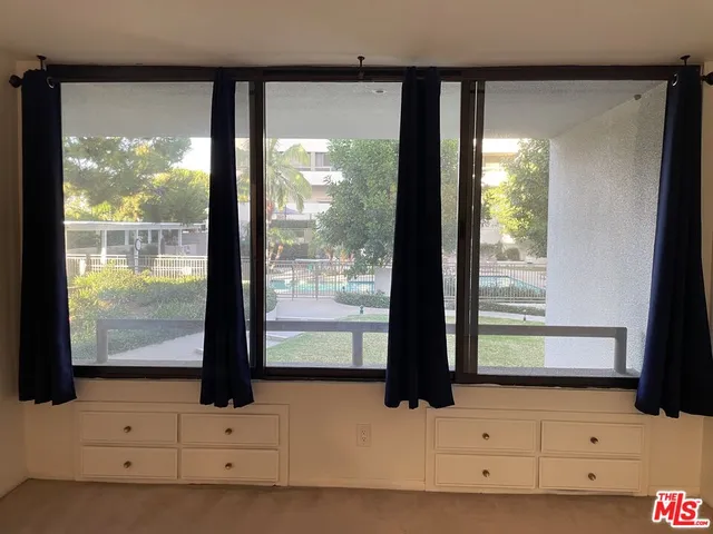 a view of window with living room