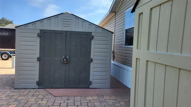 a house view with a wooden door