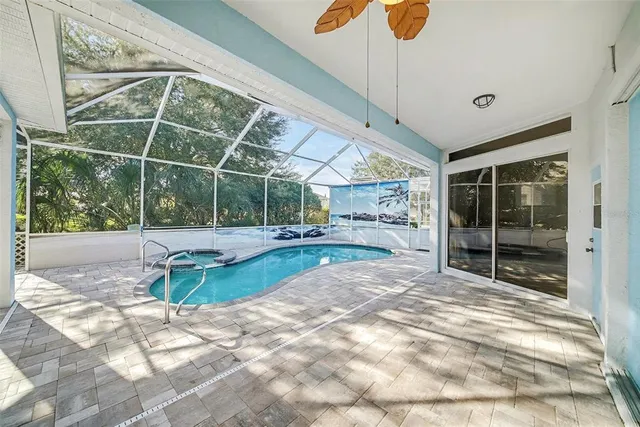 a view of a house with swimming pool