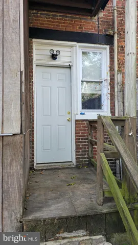 a view of a door with a sink