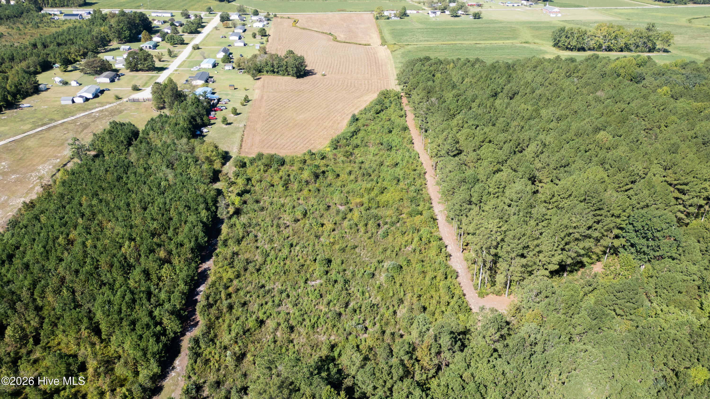 Approximately 4 acres of timber. Clear Path around the outer edge