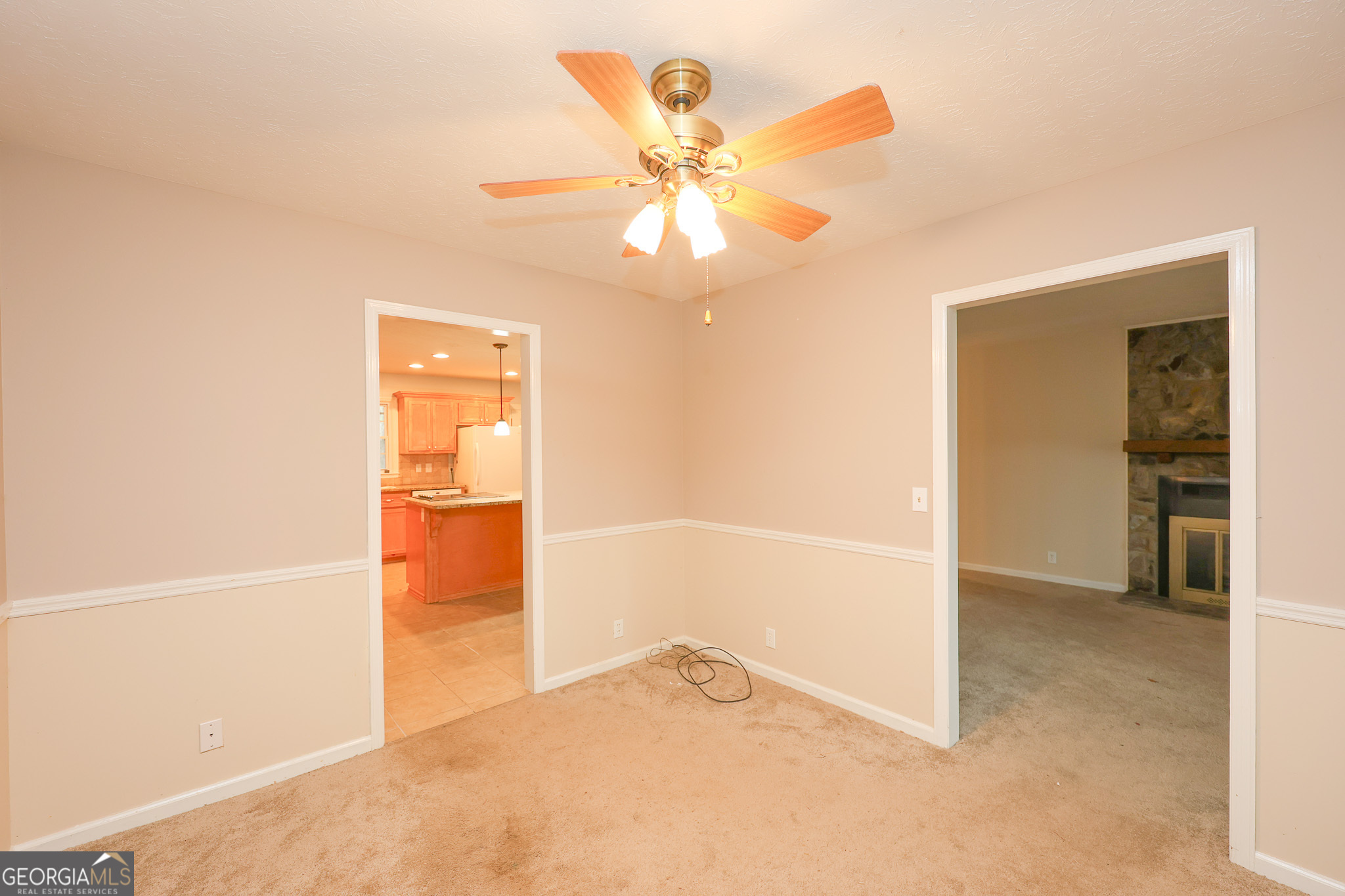 207 North View Pointe Drive LaGrange, GA 30241 - Photo 15 of 74 an empty room with closet and a chandelier fan