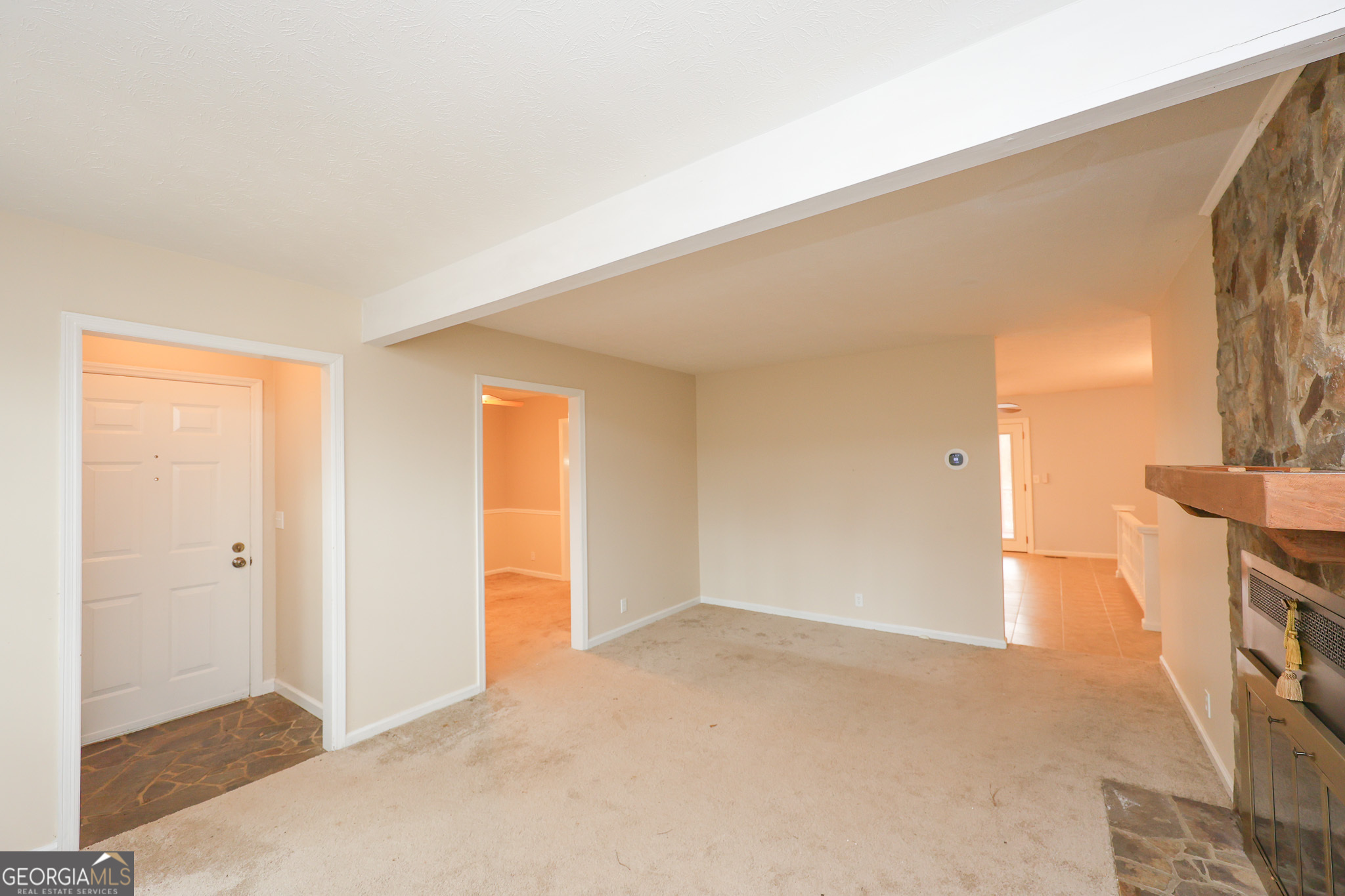 207 North View Pointe Drive LaGrange, GA 30241 - Photo 6 of 55 an empty room with a fireplace and a window