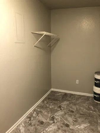 a view of a room with shelf