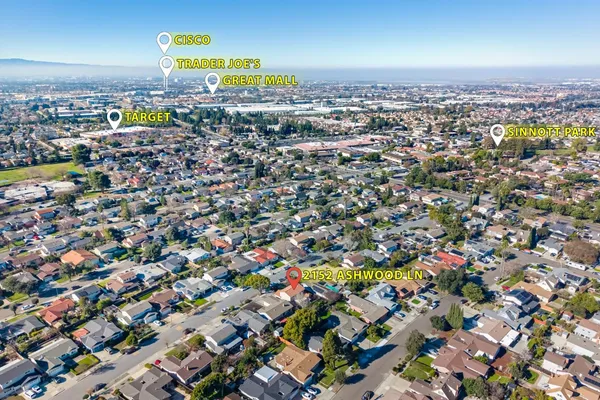 an aerial view of a city