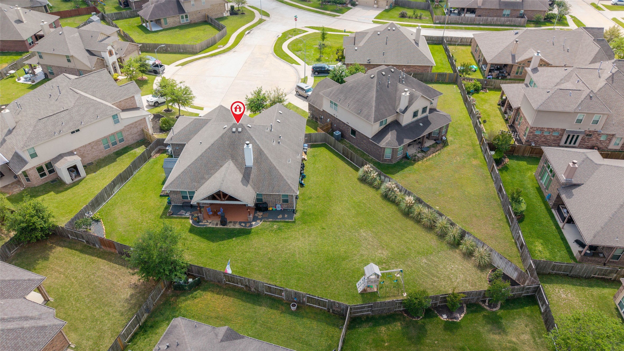 9902 Indian Rill Court Tomball, TX 77375 - Photo 2 of 34 Situated on almost 1/3 acre, there is plenty of room to stretch out and enjoy the outdoors. Custom extended patio with cool deck and fully fenced yard. Enough room to build a pool too!