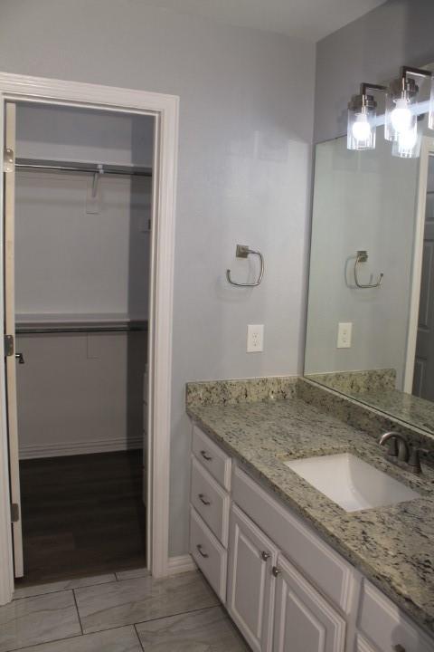 3051 Plainview Road Midlothian, TX 76065 - Photo 14 of 19 a bathroom with a granite countertop sink and a mirror