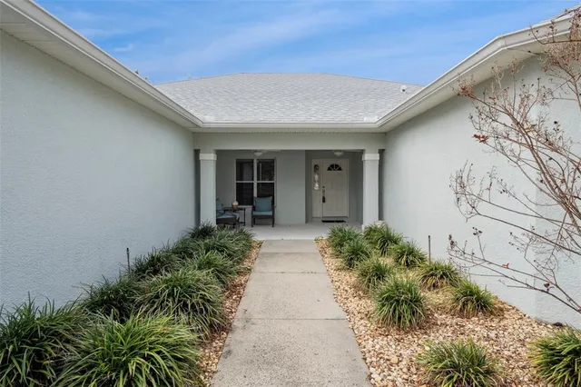 a entryway with yard of house