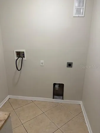 a view of a room with rack on the wall