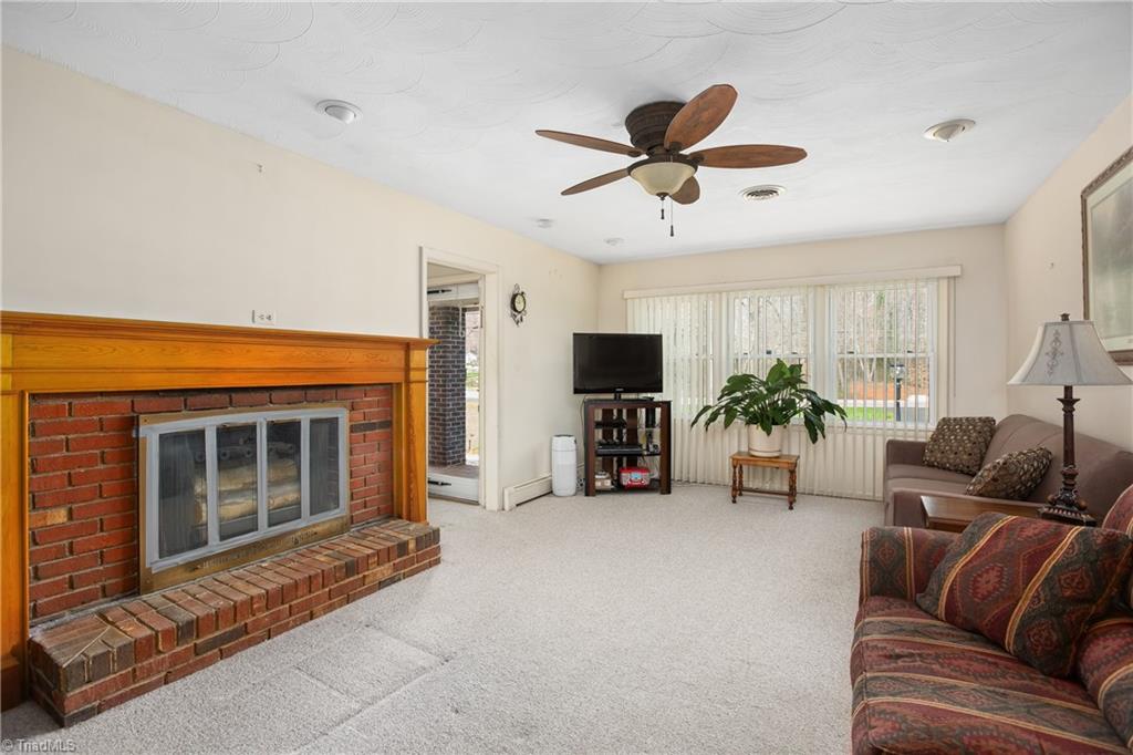 1331 Bethania-Rural Hall Road Winston-Salem, NC 27106 - Photo 8 of 47 Wood Burning Fireplace in Living Room