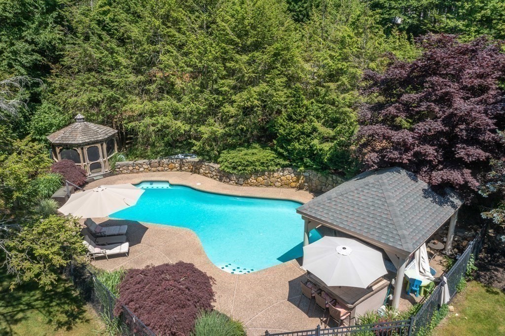 10 Windsor Lane Marshfield, MA 02050 - Photo 24 of 31 an aerial view of a house with swimming pool and trees