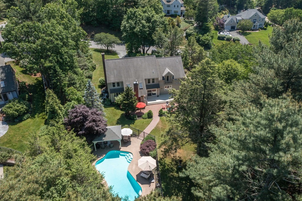 10 Windsor Lane Marshfield, MA 02050 - Photo 3 of 31 an aerial view of a house with a yard and large trees