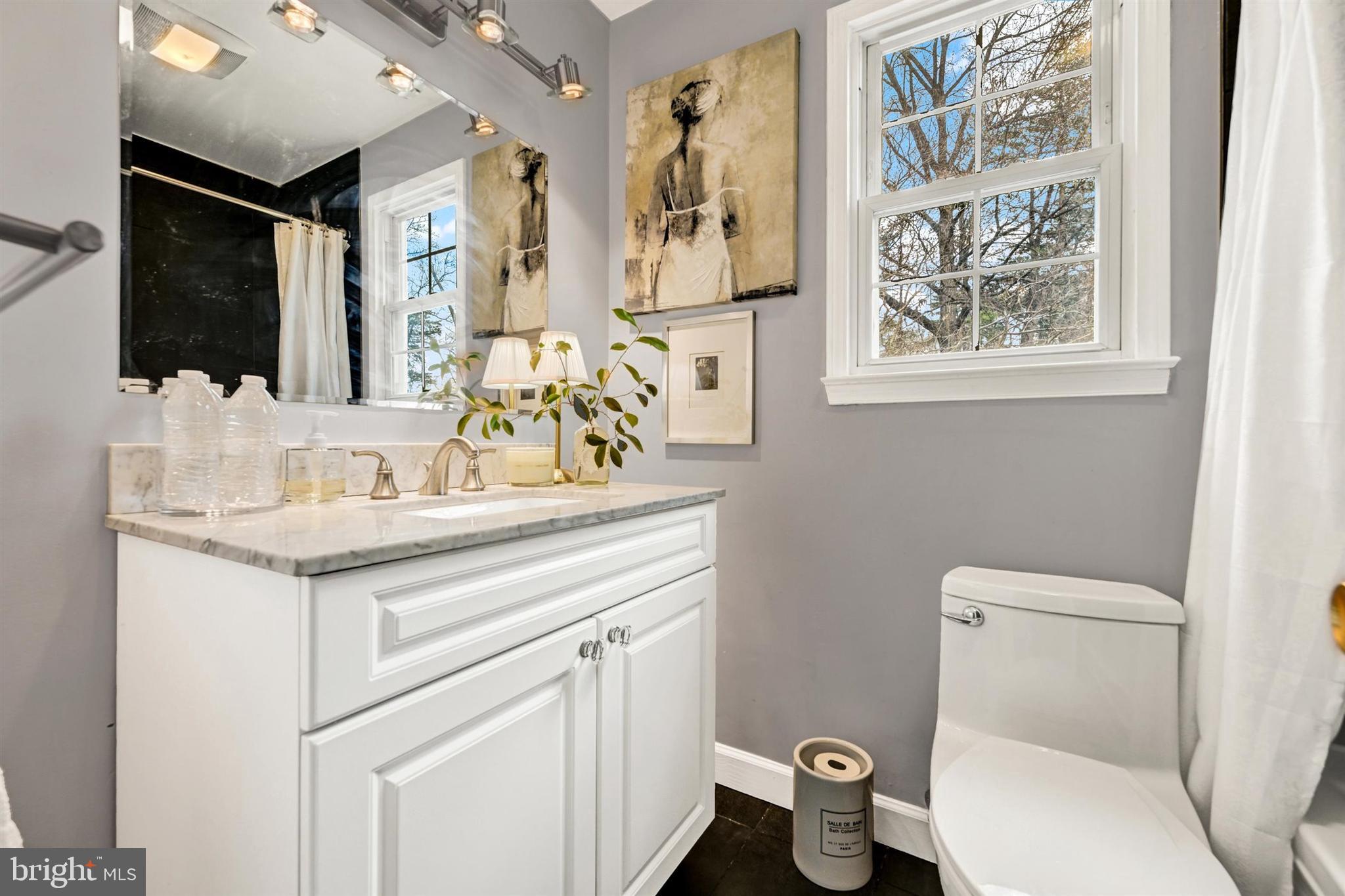 9206 Muskogee Place Adelphi, MD 20783 - Photo 26 of 43 a bathroom with a toilet sink and mirror