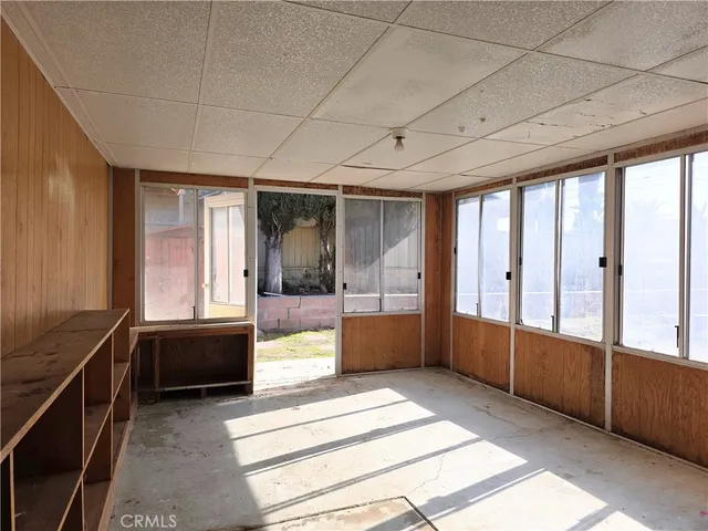 a view of an entryway with a window