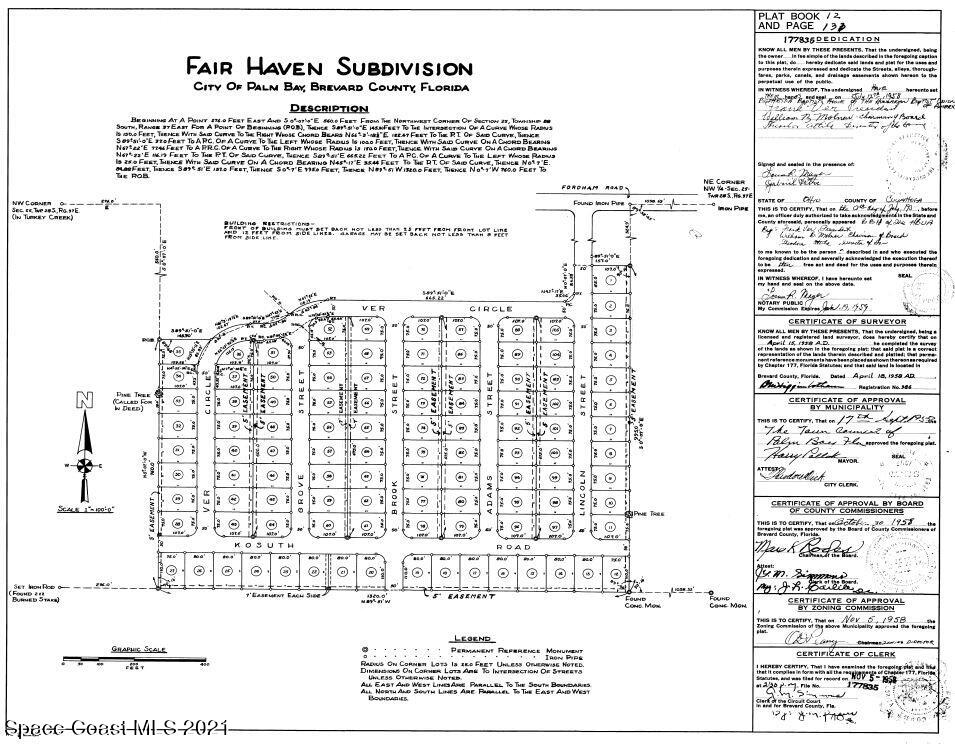 1111 Ver Circle Northeast Palm Bay, FL 32905 - Photo 4 of 4 fair haven subdivision plat map