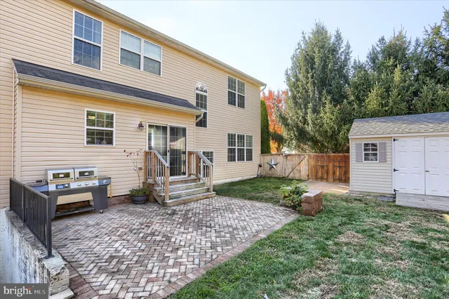 a front view of a house with patio