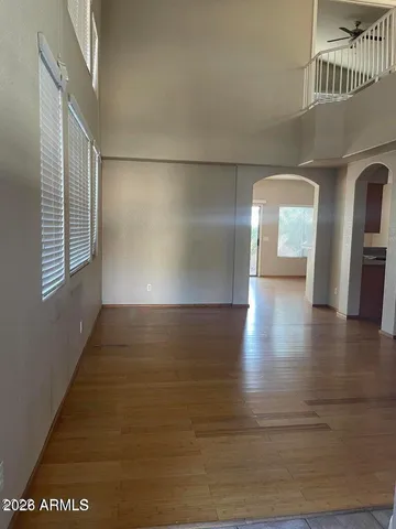 a view of a hallway with entryway