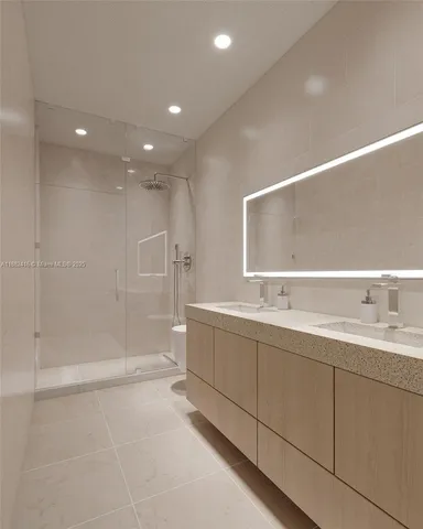 a view of a brick wall in front of building