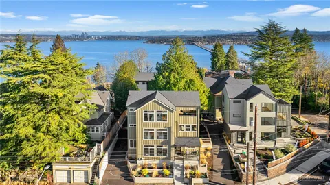 a view of a city with tall buildings