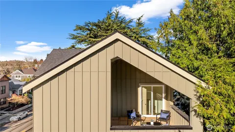 a view of a house with a balcony