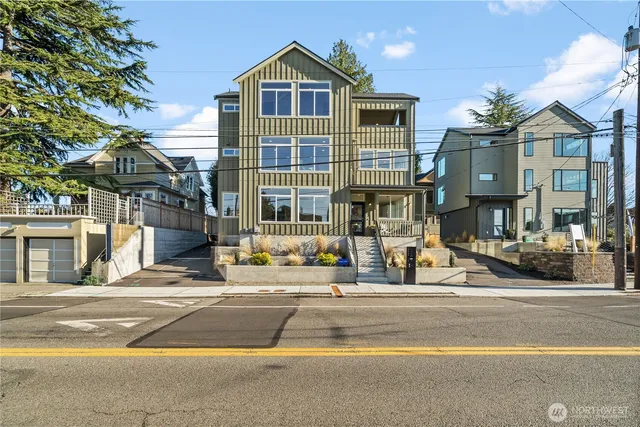 a front view of a building