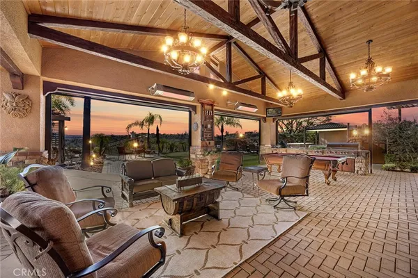 a outdoor living space with patio furniture