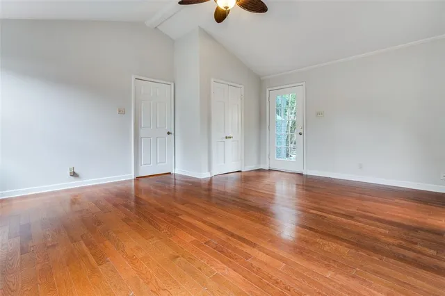 wooden floor in an empty room