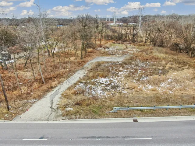 a view of yard covered with snow