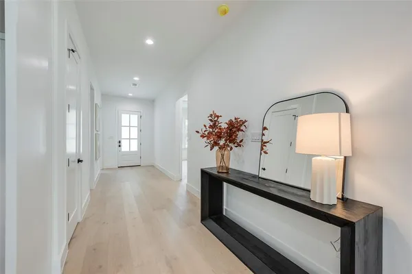 a view of entryway with flower pot and a sink