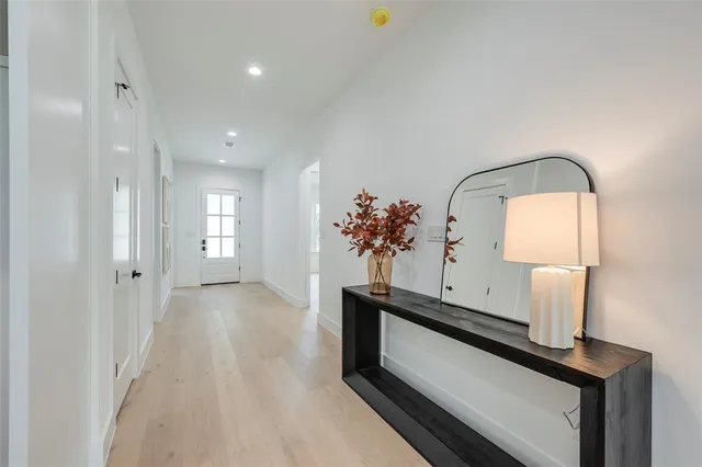 a view of entryway with flower pot and a sink