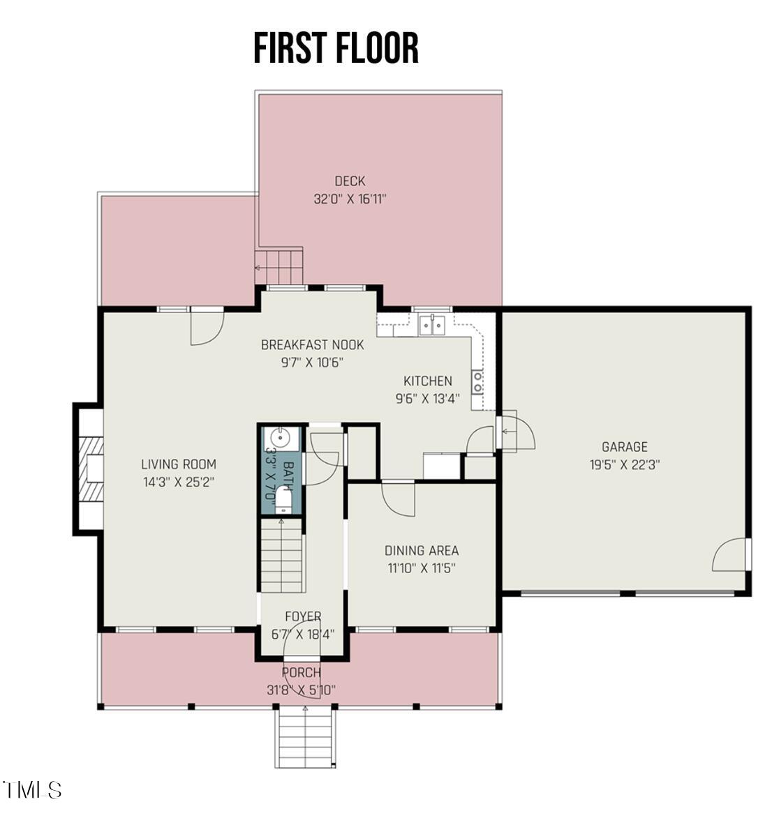 2204 Dunlin Lane Raleigh, NC 27614 - Photo 29 of 32 First Floor Sketch