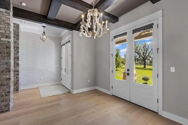 a view of a livingroom with a staircase