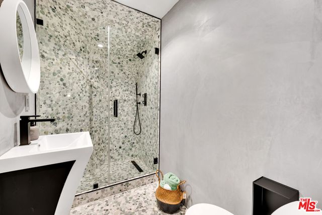 a view of outdoor space and tennis court