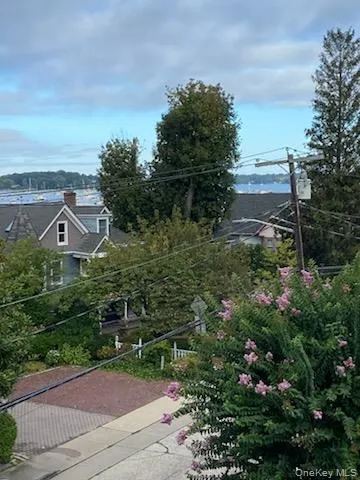 a view of a terrace with sky view
